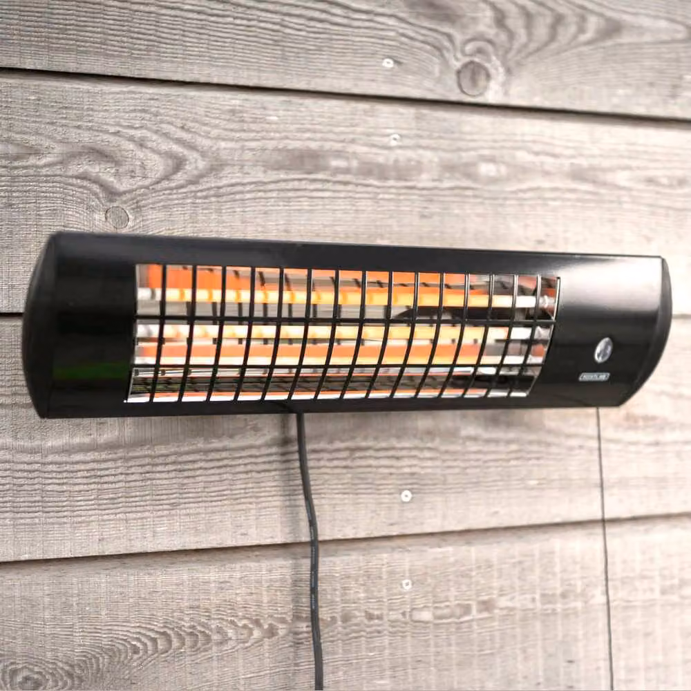 Primrose 1.8kW Wall Mounted Infrared Patio Heater with 3 Power Settings, Set of 2, Black – 2