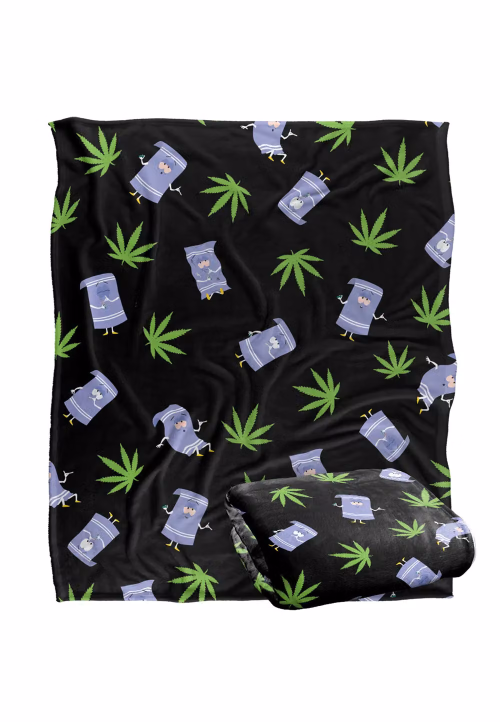 LOGOVISION South Park Towlie Pattern Super Soft Fleece Throw Blanket, White, W/D/H: 152 x 127 cm – 7