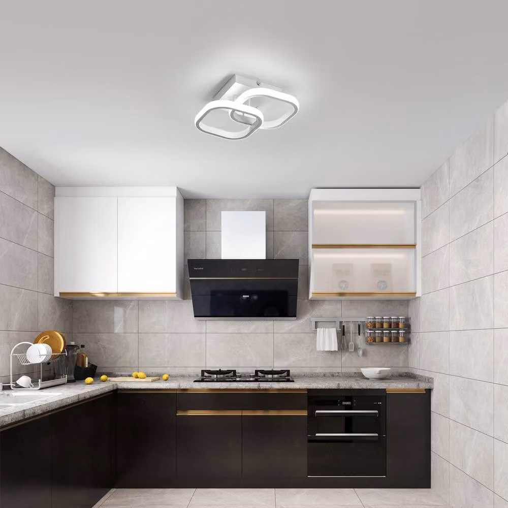 Pheashine Modern Square LED Ceiling Light, 22W, Cool White, White – 2