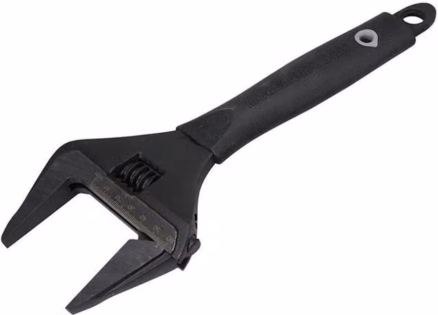 Monument Wide Jaw Adjustable Wrench in Black and Multicolour Chrome Vanadium and Stainless Steel