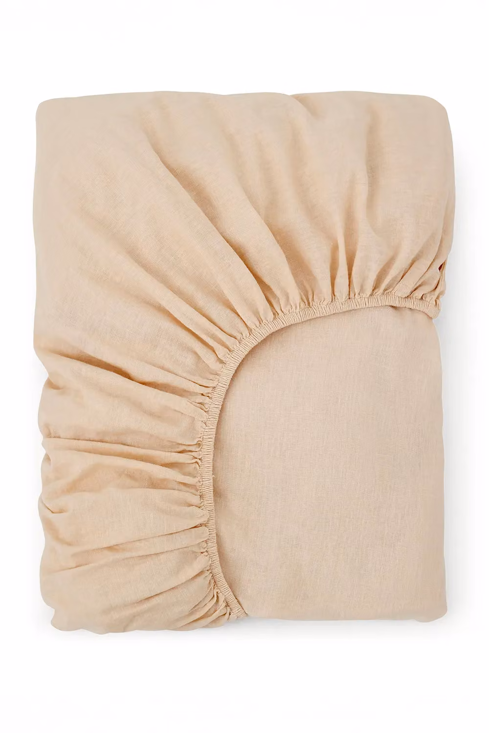 Martex Touch of Linen Cotton Fitted Sheet in Beige, W/D/H: 140 x 200 cm – 2