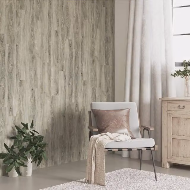 Berkfield Home Grey Wood Look PVC Wall Panels – 1