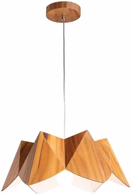 Netlighting Physalis Brown Teak Wood Pendant Ceiling Light