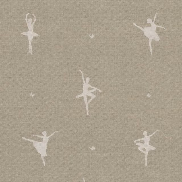 ANTE DECOR Ballerinas Printed Cotton Fabric for Children in Beige