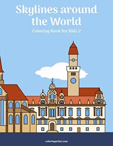 Skylines around the World Coloring Book for Kids 2 by Independently Published, Multicolour