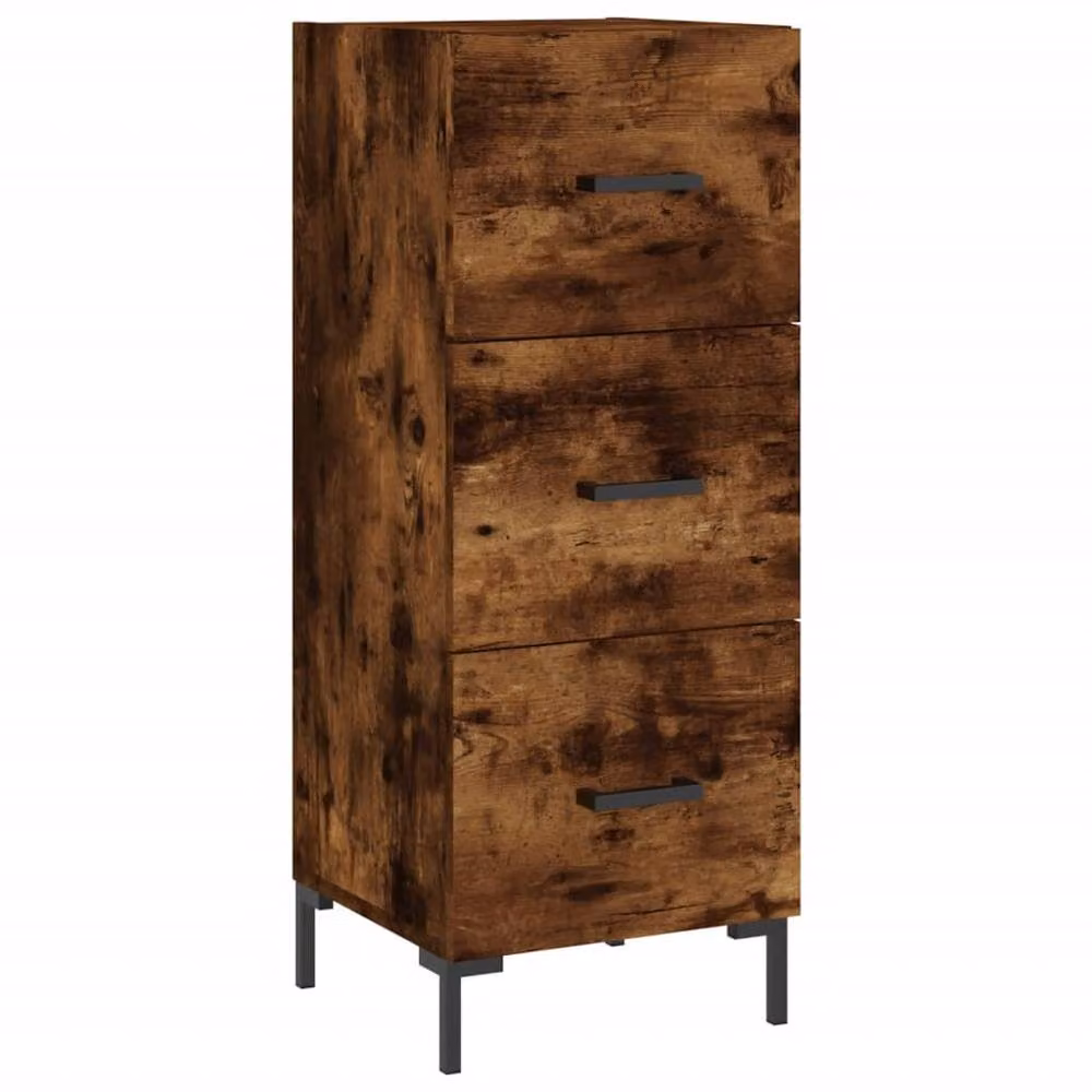 Berkfield Home Smoked Oak Sideboard in Brown, W/D/H: 34.5 x 34.5 x 90 cm – 3