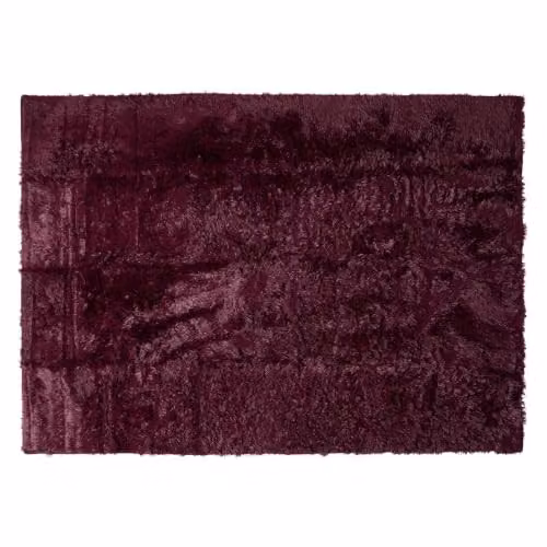 Sienna Shaggy Fluffy Rectangular Rug in Red, W: 80 cm, L: 150 cm – 1