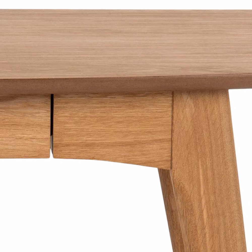 Wyld Haus Milan Oak Writing Desk in Brown with Integrated Drawer, W/D/H: 105 x 45 x 74 cm – 3