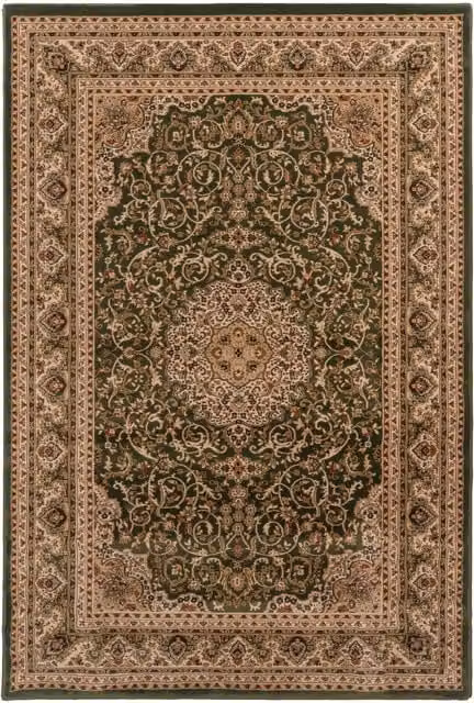 The Rug House Opulent Green Fireside Oriental Area Rug, Green, W: 170 cm