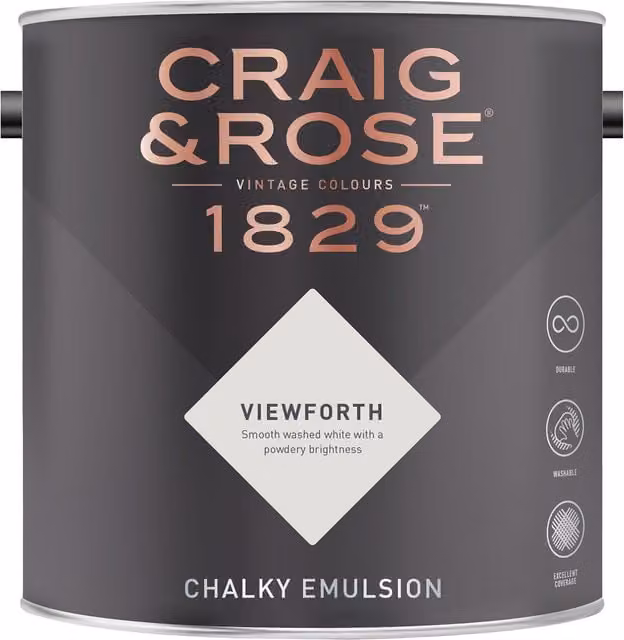 Craig and Rose Viewforth Chalky Matt Emulsion in White