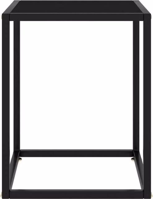 Berkfield Home Modern Black Glass Coffee Table W/D/H: 40 x 40 x 50 cm