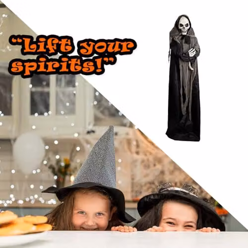 VFM e-Store Animated Skeleton Ghost Halloween Decoration in Black – 8