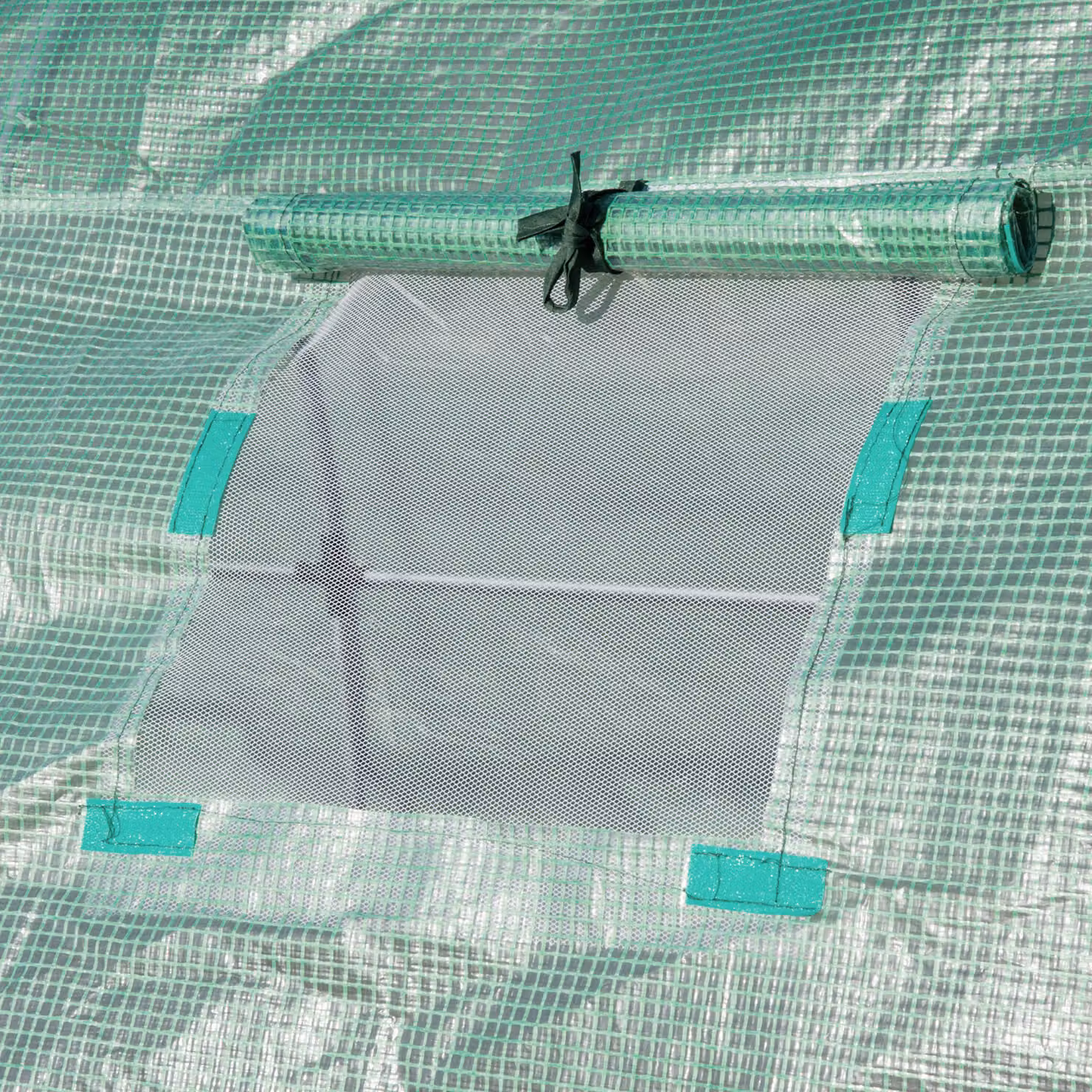 Outsunny Green PE Replacement Cover for Walk-in Tunnel Greenhouse with Roll-up Windows, W: 6 m, D: 3 m, H: 2 m – 5