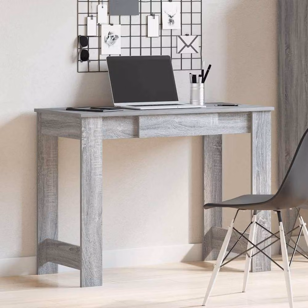 Berkfield Home Writing Desk in Grey Sonoma, W/D/H: 100 x 45 x 75 cm – 2