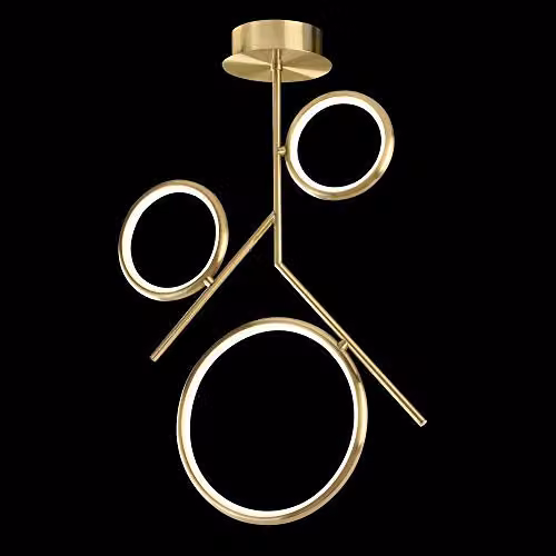 Netlighting Olimpia LED Ceiling Lamp in Gold/Brass, 36W, 3000K, 2700lm, IP20 – 2