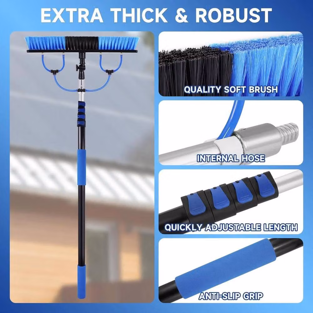 EONLION Blue Microfibre Conservatory Roof Cleaning Pole Brush, Length: 100 cm – 2