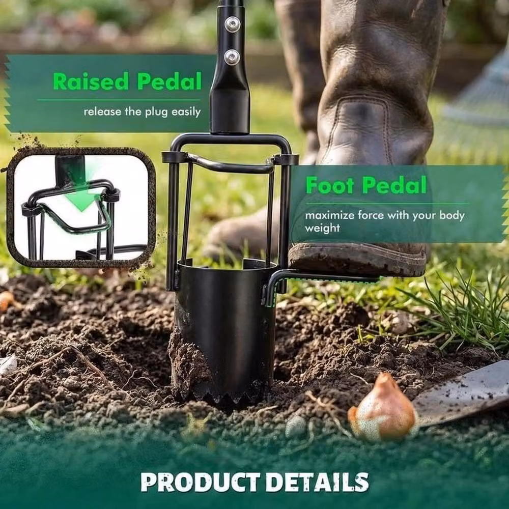 Kelvenix Long Handle Garden Bulb Planter in Black, 100g – 5