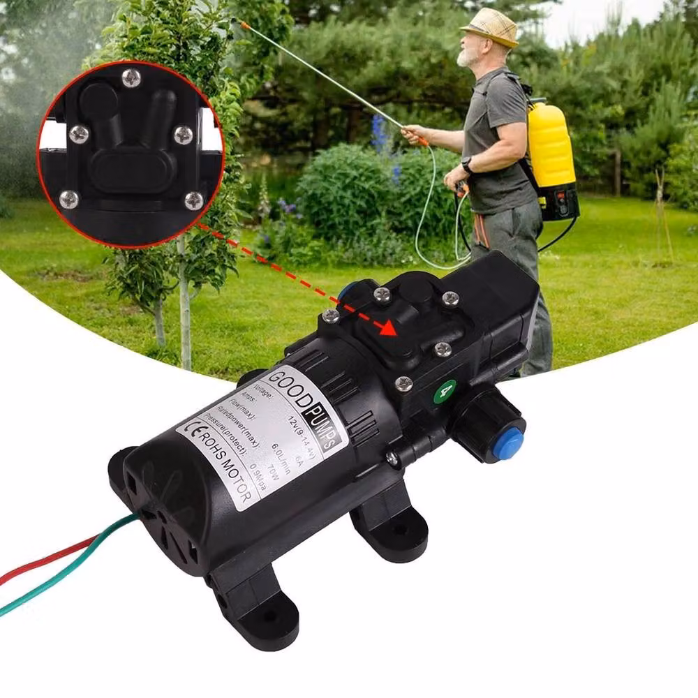 FLAVORA High Pressure Diaphragm Water Pump in Black, W: 520 mm x H: 10000 mm – 3