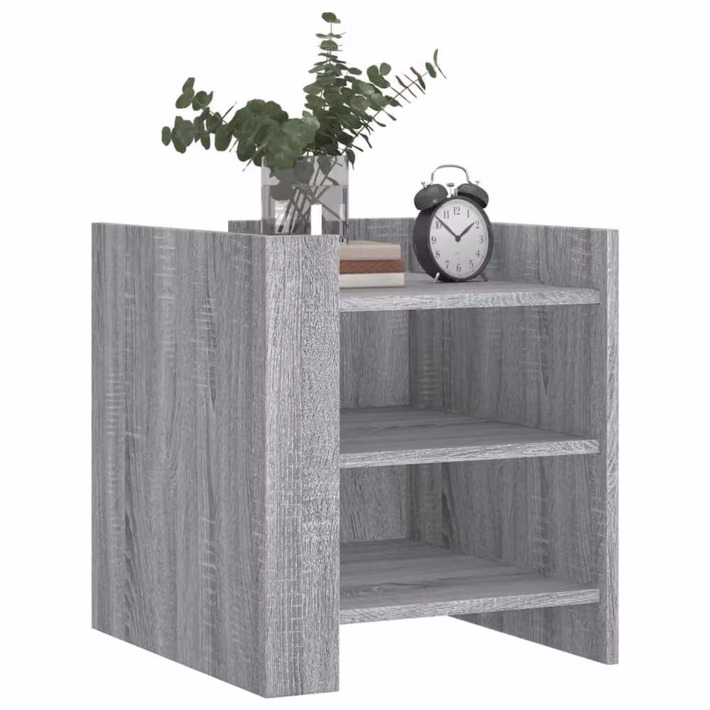 Berkfield Home Grey Sonoma Bedside Cabinet in Engineered Wood W/D/H: 45 x 50 x 50 cm – 3