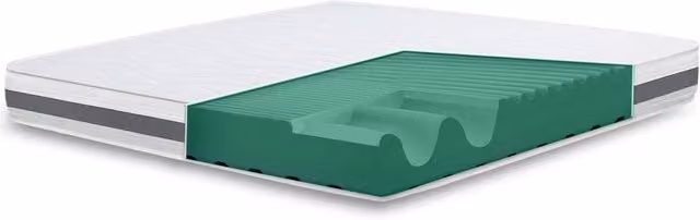 The White Stone Antibacterial Waterfoam Mattress in White, H 16 cm x W 100 cm x D 175 cm