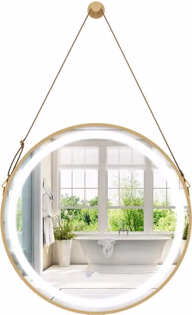 Costway Gold Bathroom Makeup Mirror