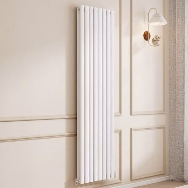 Banyetti Orva White Vertical Double Oval Column Radiator H: 180 cm, W: 47.2 cm – 1