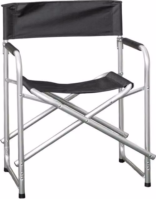 Samuel Alexander Black Outdoor Folding Garden Canvas Chair with Aluminium Frame – 1