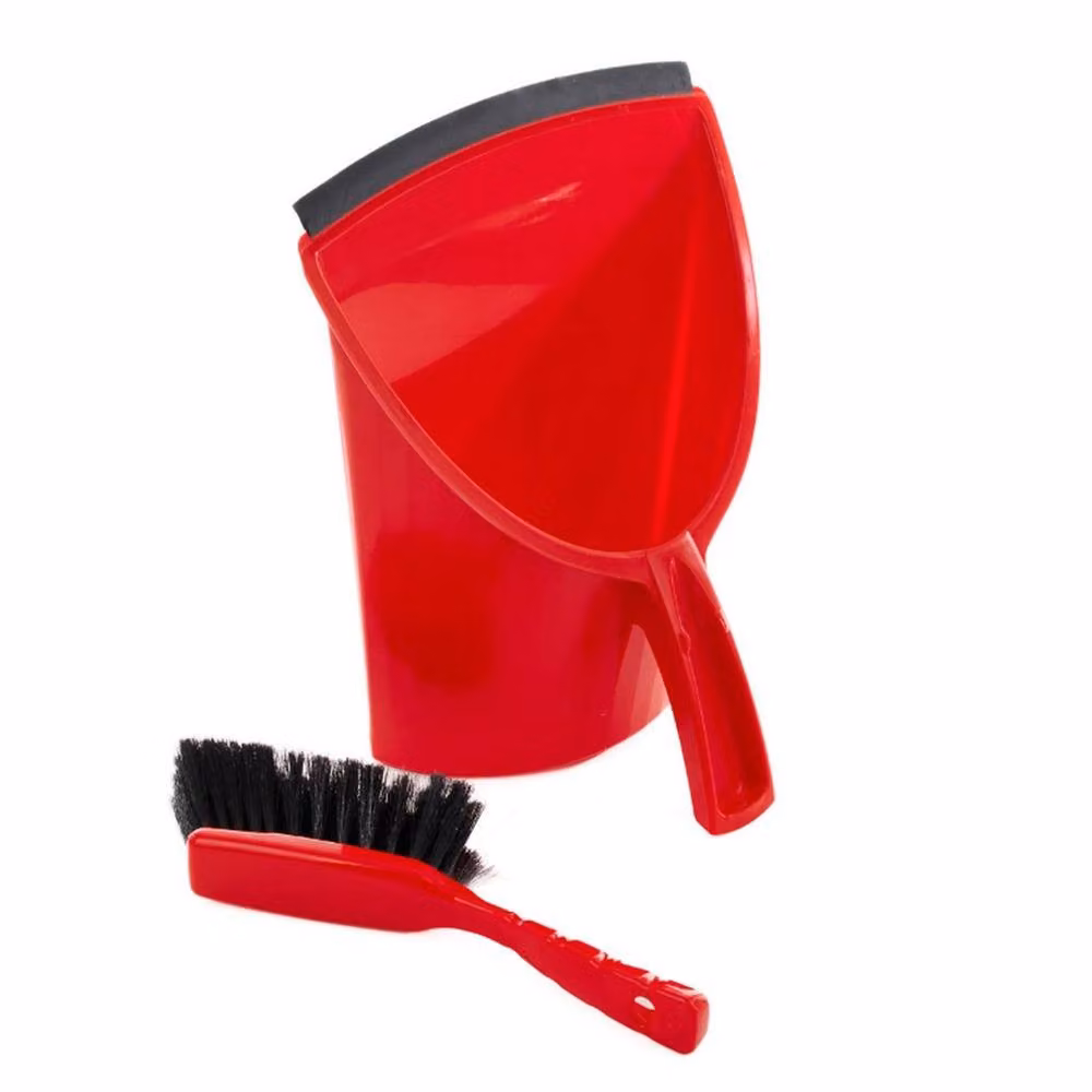 Leecroft SCOOPA Dustpan and Brush Set in Red – 2