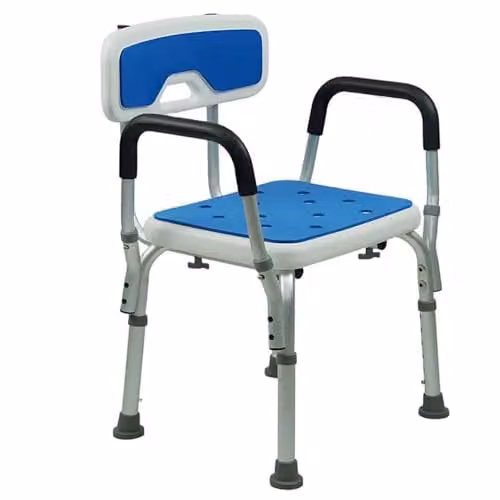 Gr8 Home EVA Padded Shower Chair with Arms in Blue