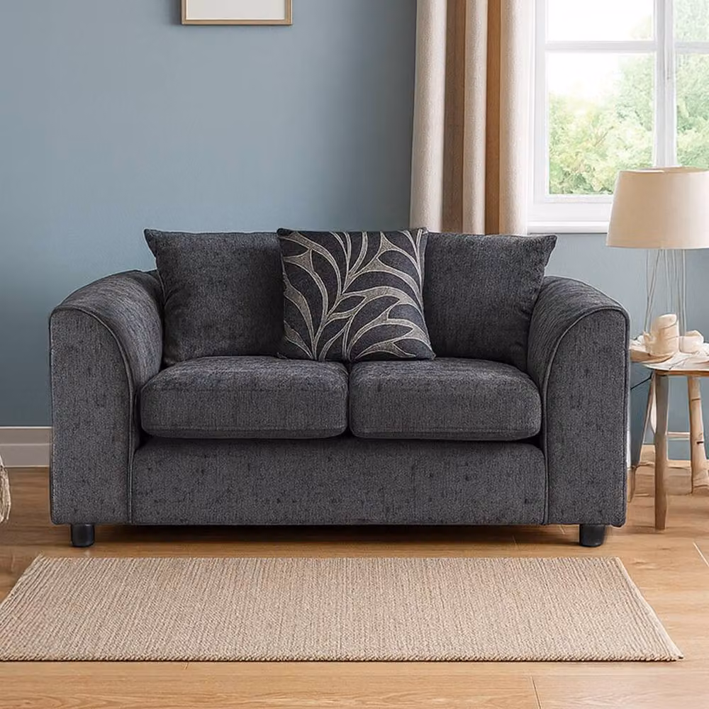 Furnishings For Less UK Zina Chenille Fabric 3 and 2 Seater Sofa Suite in Grey – 2