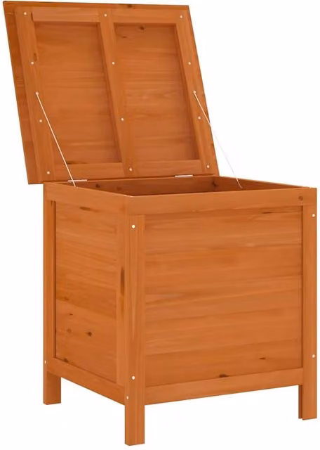 Berkfield Home Garden Storage Box in Brown Solid Wood, W/D/H: 50 x 49 x 56.5 cm – 1
