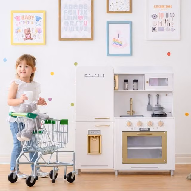 Teamson Kids Little Chef Mayfair Retro Play Kitchen in White