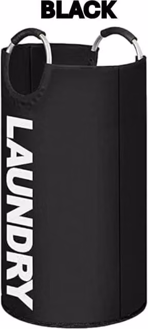 PAWNORA 90L Collapsible Fabric Laundry Basket in Black – 1