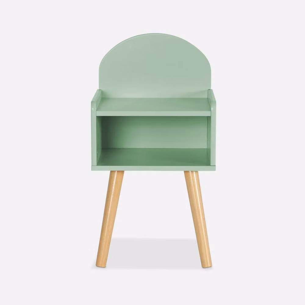 sweeek Retro Pine Wood Bedside Table in Green, W/D/H: 35 x 30 x 55.6 cm – 2