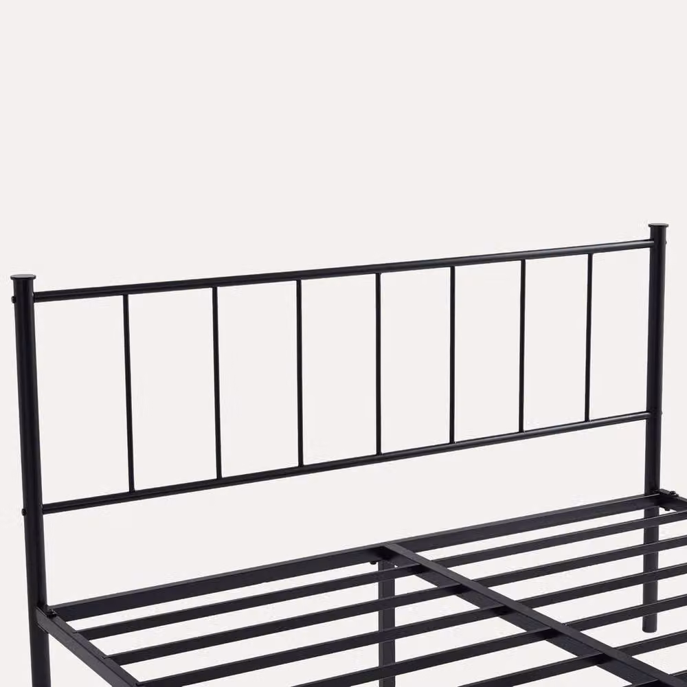 FORGEVIO Modern Metal King Bed Frame with Headboard and Footboard in Black – 2