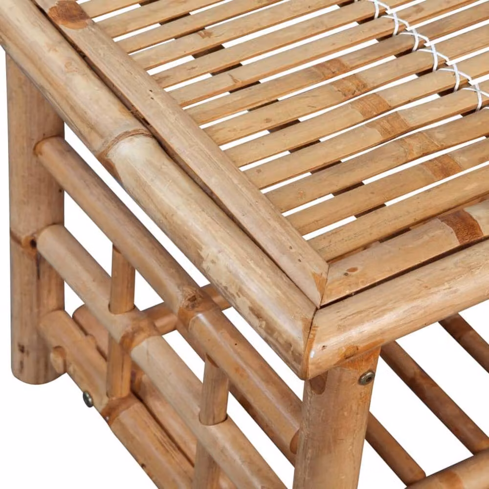 Berkfield Home Bamboo Coffee Table in Brown, W/D/H: 90 x 50 x 45 cm – 3