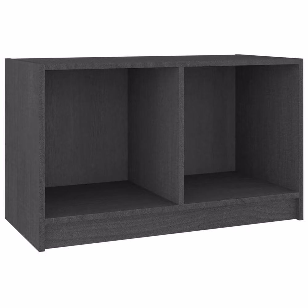 Berkfield Home Grey Solid Pinewood TV Cabinet W/D/H: 70 x 33 x 42 cm – 2