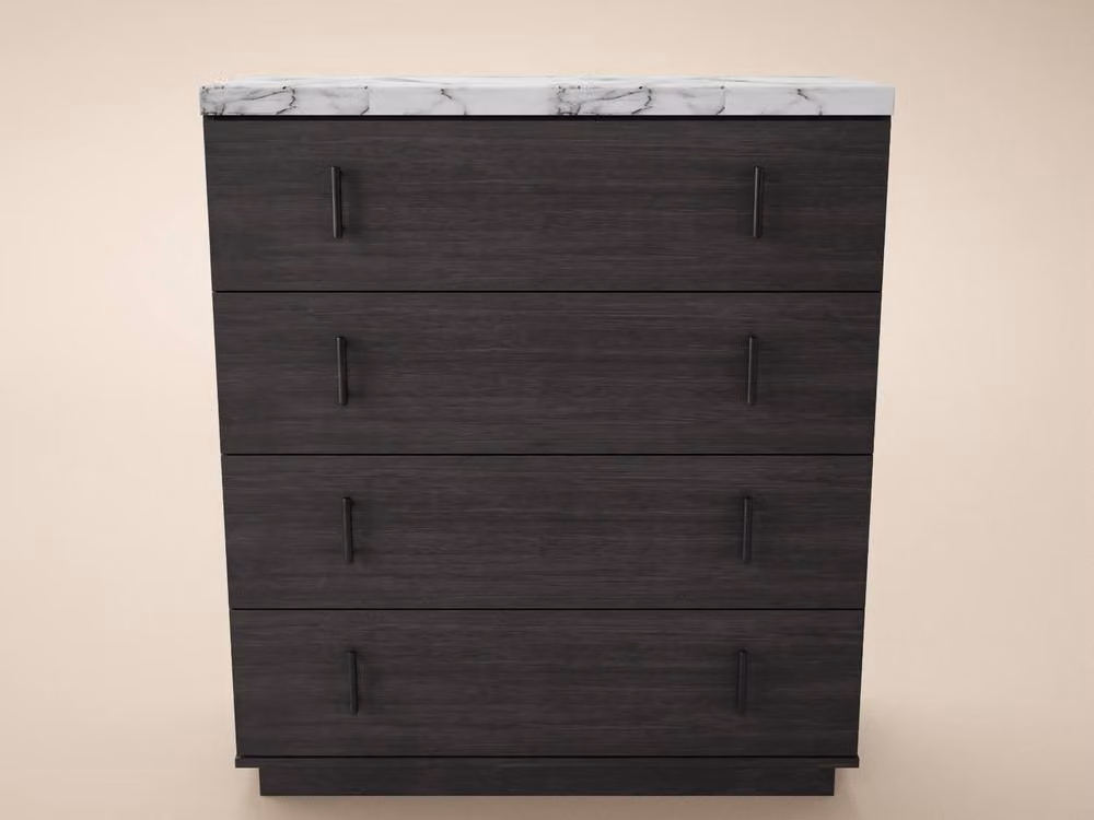 Solace+Co Marcel Modern Wood Chest of Drawers in Brown Walnut – 2