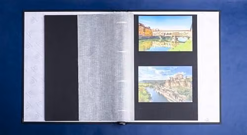 Exacompta By Me Photo Album Binder in Black and Gold, 60 Pages for 120 x 10x15 cm Photos, W: 32 cm – 2