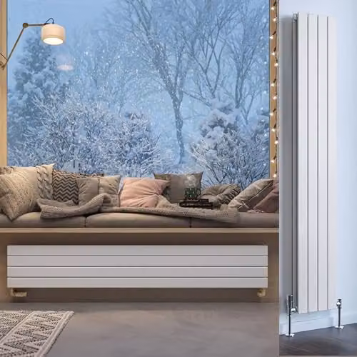 Terma White Steel Wall Mounted Double Panel Radiator H 180.0 cm x W 29.2 cm
