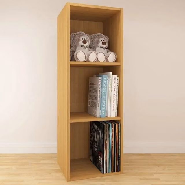SPETLEK Record Storage Cube Cabinet Unit in Natural Oak Wood – 1