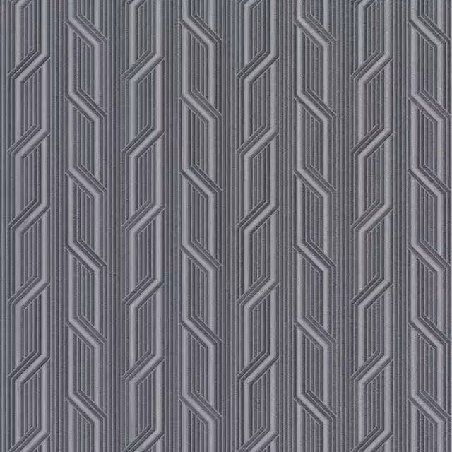 Grandeco Geometric Abstract Modern Non-Woven Wallpaper in Anthracite, Silver and Grey