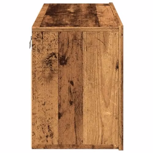 vidaXL Wall-mounted Rustic TV Cabinet in Brown Old Wood, W/D/H: 80 x 30 x 41 cm – 4