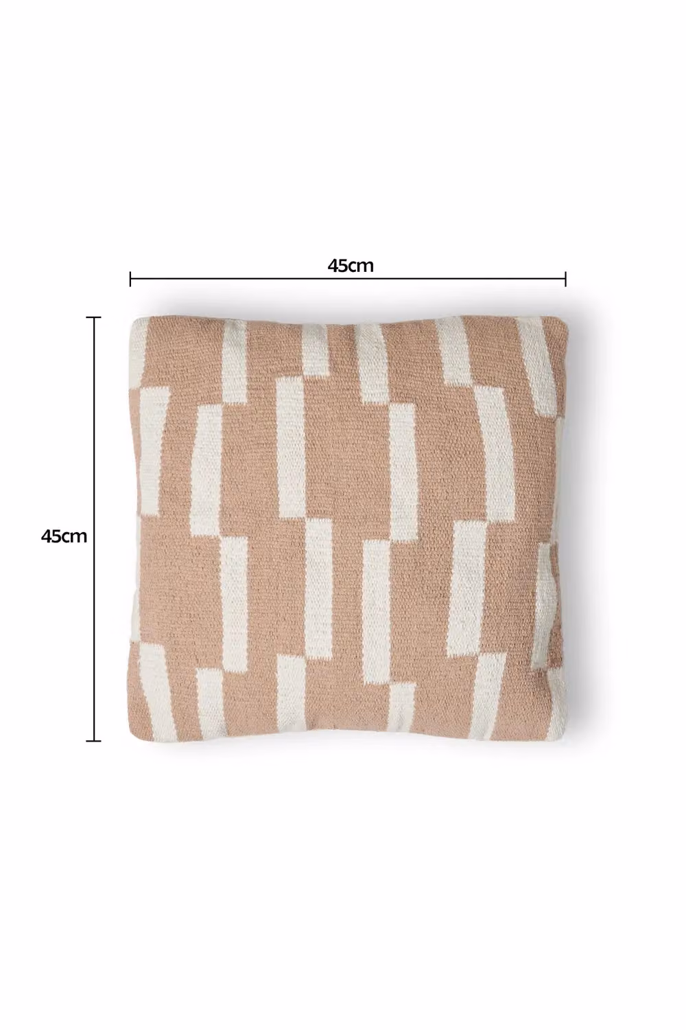 BHS Square Striped Woven Cushion in Taupe and Beige – 2