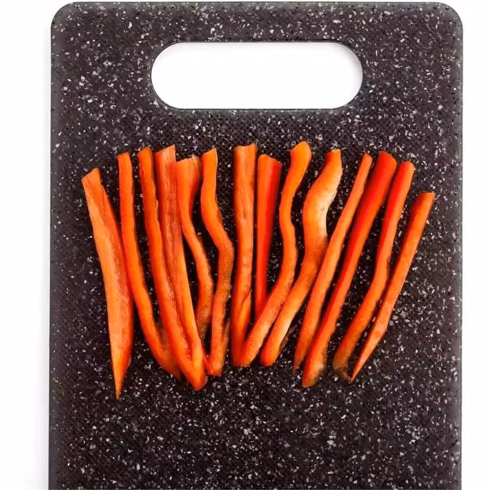 Nordara 3 Piece Black Rectangular Chopping Board Set and Kitchen Worktop Protector – 3