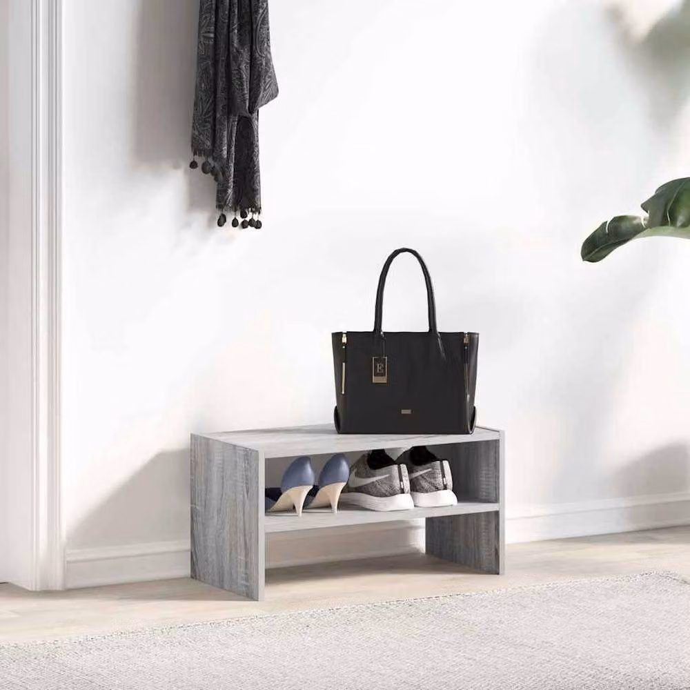 Berkfield Home Stackable Shoe Rack in Grey Sonoma, W: 60 cm, D: 30 cm, H: 30.5 cm – 3