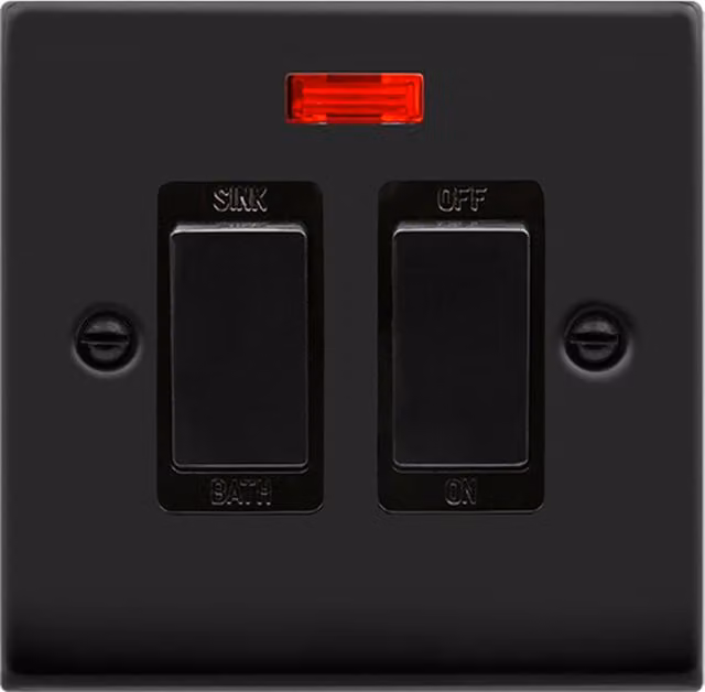 SE HOME Modern Black Surface Mount Plastic Switch Plate