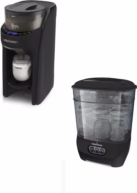 Baby Brezza Formula Pro Advanced and Steriliser Dryer Advanced in Black