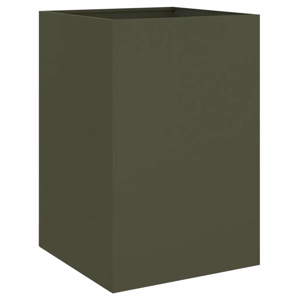 Berkfield Home Steel Planter in Green, W/D/H: 52 x 48 x 75 cm – 2