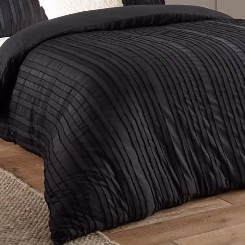 Riva Home Harrison Stripe Duvet Cover Set, Black, W/D/H: 200 x 90 cm – 2